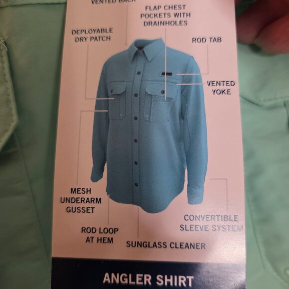 Wrangler All Terrain Gear Men's Regular Fit Size Large Angler Shirt NWT - Picture 5 of 6